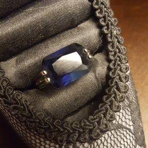 Dark blue fashion ring